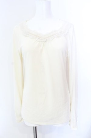 画像: axes femme / レースベロア配色カットソー M キナリ O-25-08-02-031-AX-TO-OW-OS