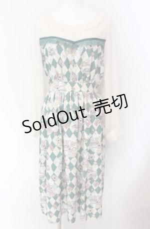 画像: axes femme POETIQUE / Alice Tea Partyワンピース M グリーン O-25-08-02-035-AX-OP-OW-OS