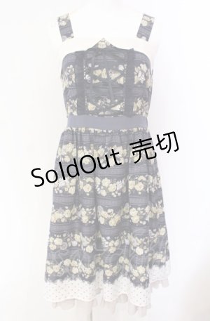 画像: axes femme POETIQUE / バラ×マリンプリントワンピース M ネイビー O-25-08-02-041-AX-OP-OW-OS