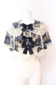 画像1: metamorphose / ゴブランブーケリボンケープ  ブルー×キナリ O-25-08-02-048-ME-JA-OW-OS (1)