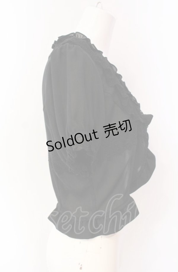 画像3: Innocent World / オリジナルレース梨地ボレロ L クロ O-25-08-02-050-IW-TO-OW-OS (3)