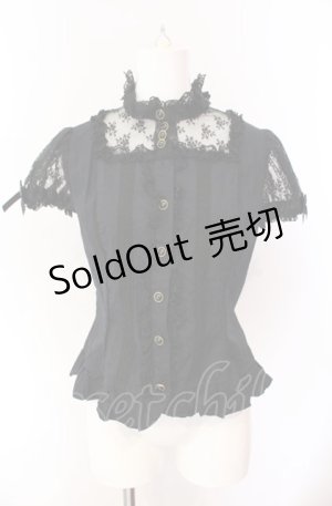画像: Angelic Pretty / ロマンティック立ち襟ボウタイブラウス  クロ O-25-08-02-051-AP-BL-IG-OS