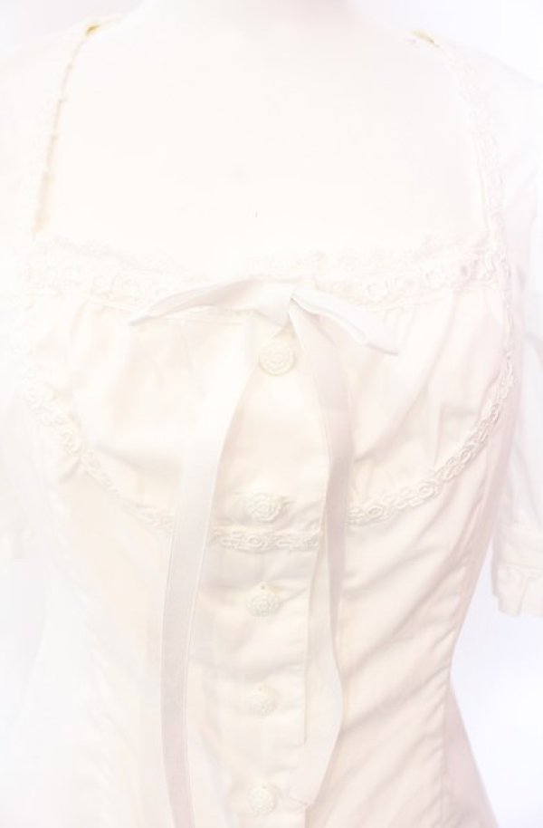 画像2: MIHO MATSUDA / ブラウス・メル M ホワイト O-25-08-02-054-GO-BL-IG-OS (2)