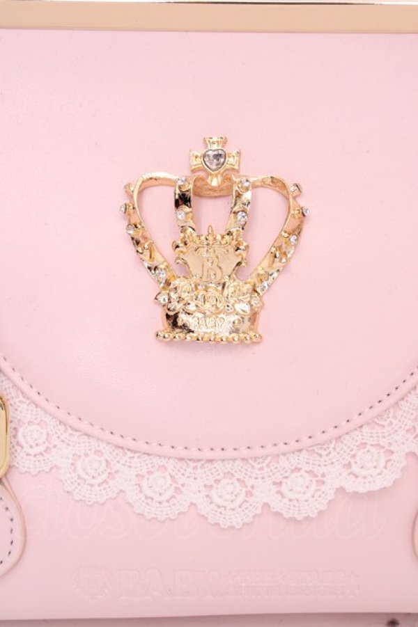 BABY 王冠がま口Bag ピンク はわせドールワンピース＆ヘッドドレスセット 王冠がま口Bag