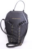画像1: ATELIER PIERROT / "Nocturnal Grave" Vampire's Coffin Bag バッグ  ブラック×ブルー O-25-08-02-1007-EL-BG-IG-OS (1)