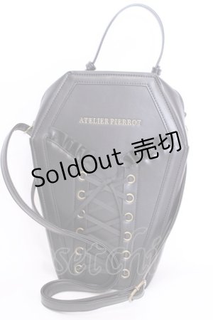 画像: ATELIER PIERROT / "Nocturnal Grave" Vampire's Coffin Bag バッグ  ブラック×ブルー O-25-08-02-1007-EL-BG-IG-OS