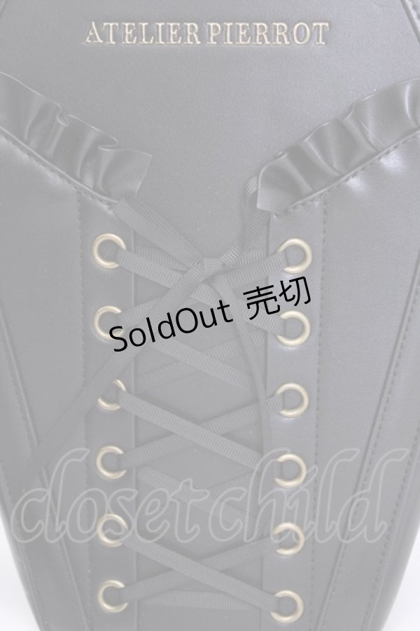 画像2: ATELIER PIERROT / "Nocturnal Grave" Vampire's Coffin Bag バッグ  ブラック×ブルー O-25-08-02-1007-EL-BG-IG-OS (2)