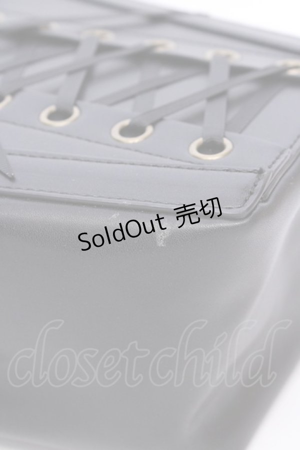 画像4: ATELIER PIERROT / "Nocturnal Grave" Vampire's Coffin Bag バッグ  ブラック×ブルー O-25-08-02-1007-EL-BG-IG-OS (4)
