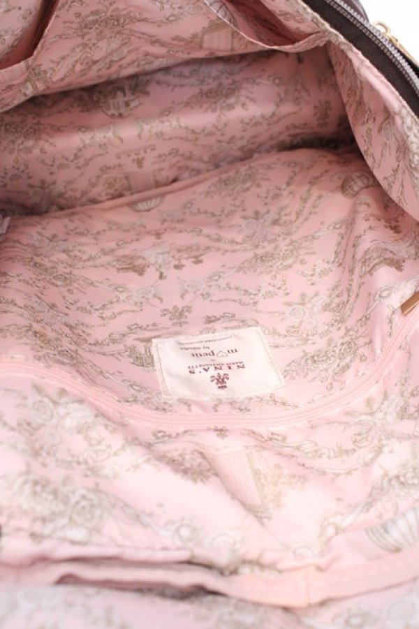 画像4: m petit by misako / NINA’S コラボリボンリュック  ブラウン O-25-08-02-1008-LO-BG-IG-OS (4)