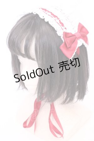 画像: BABY,THE STARS SHINE BRIGHT / レースフリルリボンヘッドドレス  えんじ×シロ O-25-08-02-1012-BA-AC-IG-OS