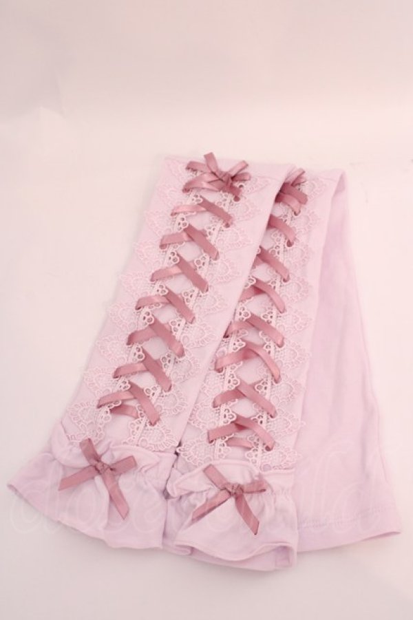 画像1: axes femme POETIQUE / レースアップＵＶグローブ  ピンク O-25-08-02-1027-AX-ZA-IG-OS (1)