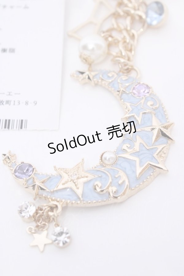 画像2: axes femme / モチーフバッグチャーム  サックス　×ゴールド O-25-08-02-1028-AX-ZA-IG-OS (2)