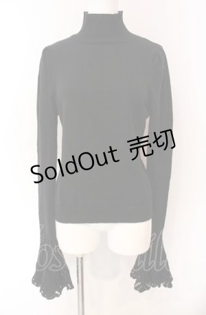 画像: BPN / 袖編みレースニット M ブラク O-25-08-02-062-GO-TO-IG-OS