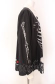 画像2: First Label / いちごボーンシャツ  ブラック×ホワイト O-25-08-02-070-PU-BL-IG-OS (2)