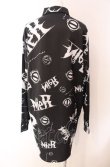 画像2: NieR Clothing / ORIGINAL Y-Shirt シャツ  ブラック×ホワイト O-25-08-02-072-PU-BL-IG-OS (2)