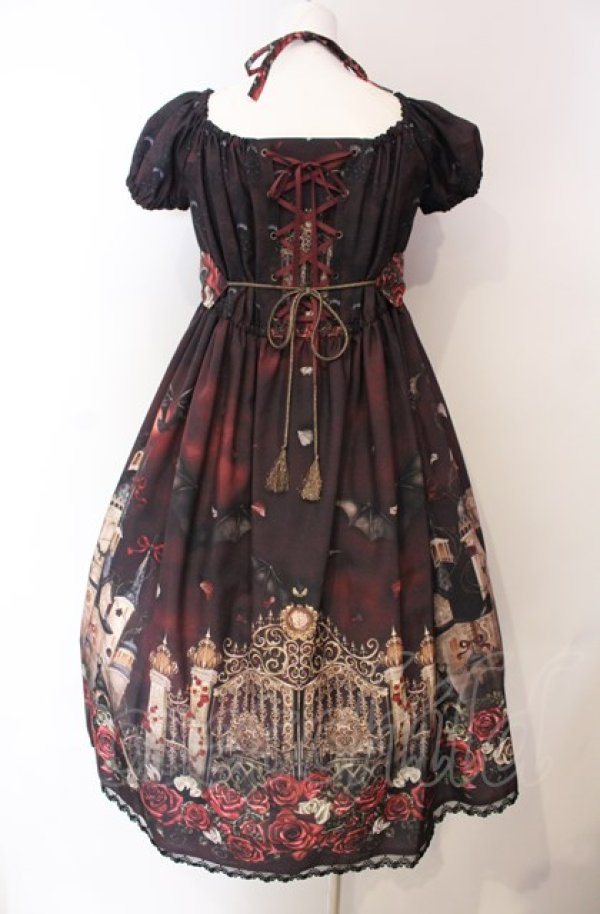 画像4: Enchantlic Enchantilly / 幻影薔薇城〜コウモリ公爵からの招待状〜ワンピース  赤い夜 O-25-08-02-008-LO-OP-OW-OS (4)