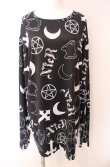 画像1: NieR Clothing / 転写総柄カットソー  ブラック O-25-08-02-093-PU-TO-IG-OS (1)