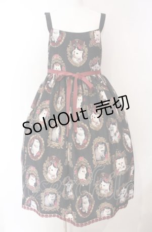 画像: Enchantlic Enchantilly / 猫の王女達の肖像画ジャンパースカート  クロ O-25-08-02-009-LO-OP-OW-OS