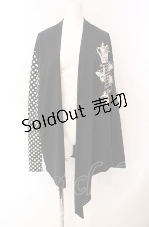 画像: HELL CAT PUNKS / スカルptカットトッパーカーディガン  ブラック O-25-08-02-095-PU-TO-IG-OS