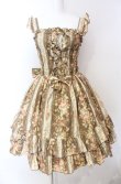 画像1: metamorphose / 花柄シャーリングジャンパースカート  ブラウン O-25-08-02-011-ME-OP-IG-OS (1)