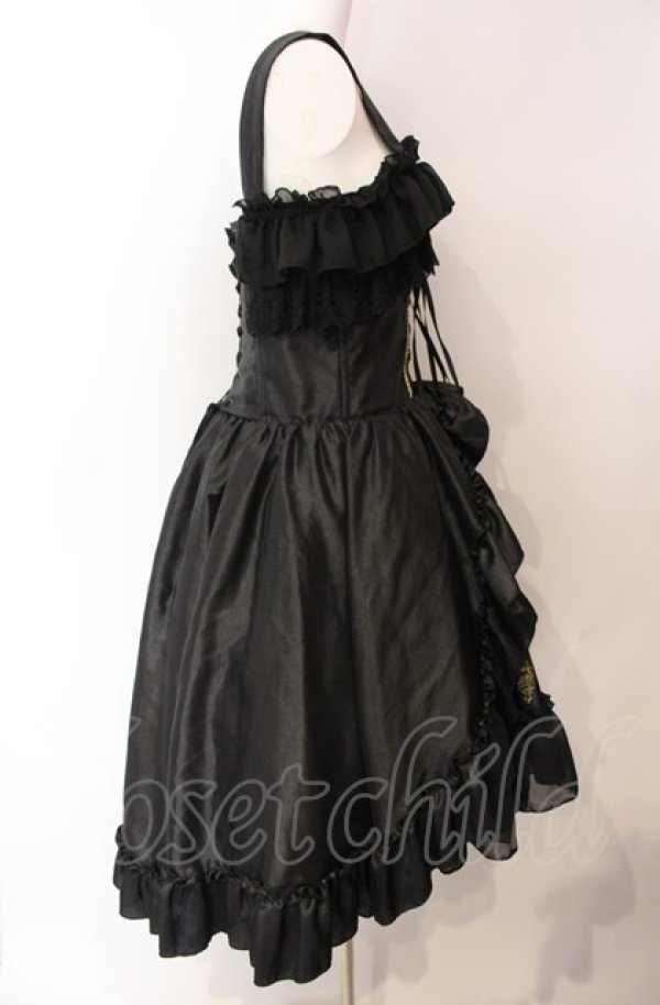 画像4: ATELIER PIERROT / Secret Chamber Corset 　ジャンパースカート 2 ブラック×ゴールド O-25-08-02-013-EL-OP-IG-OS (4)