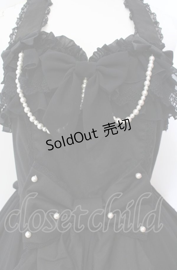 画像2: Angelic Pretty / ジョーゼットフリルシンフォニージャンパースカート  クロ O-25-08-02-014-AP-OP-IG-OS (2)