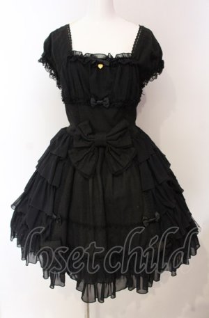 画像: Angelic Pretty / サイドフリルフェアリーワンピース  クロ O-25-08-02-015-AP-OP-IG-OS