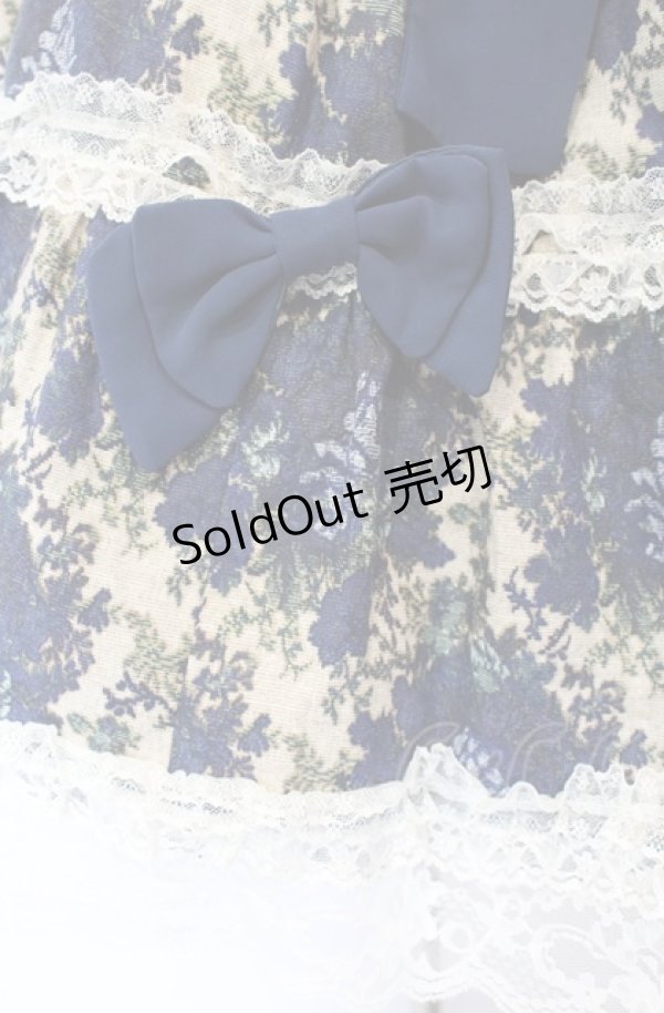 画像3: metamorphose / ゴブランブーケ後ろバッスルスカート  ブルー O-25-08-02-002-ME-SK-OW-OS (3)