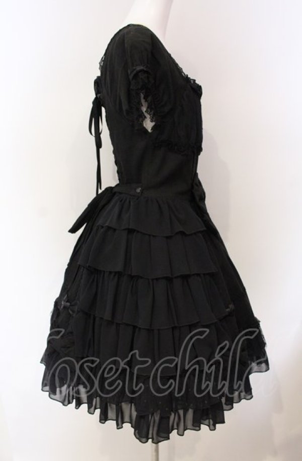 画像3: Angelic Pretty / サイドフリルフェアリーワンピース  クロ O-25-08-02-015-AP-OP-IG-OS (3)