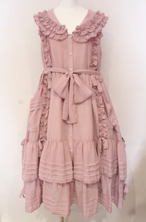 画像: Physical Drop / シフォンミルフィーユフリルドレス  ピンク O-25-08-02-018-LO-OP-IG-OS