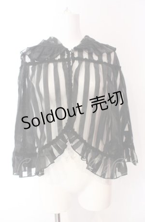 画像: Enchantlic Enchantilly / シフォンストライプケープ  クロ O-25-08-02-022-LO-TO-OW-OS