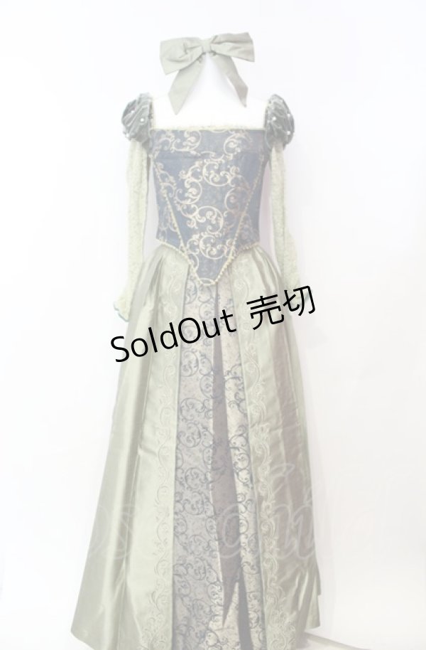 画像1: Secret Honey / Library Dress (Beauty and the Beast ver.) 2 グリーン O-25-08-05-029-CA-OP-YM-ZT451 (1)