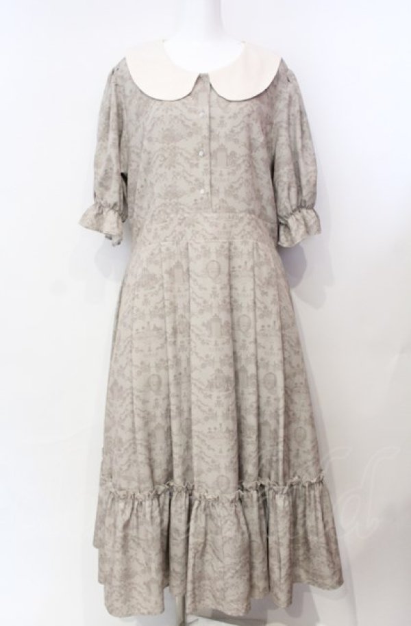 画像1: m petit by misako / NINA’Sコラボトワルドジュイワンピース LL ベージュ O-25-08-05-037-LO-OP-IG-ZT070 (1)