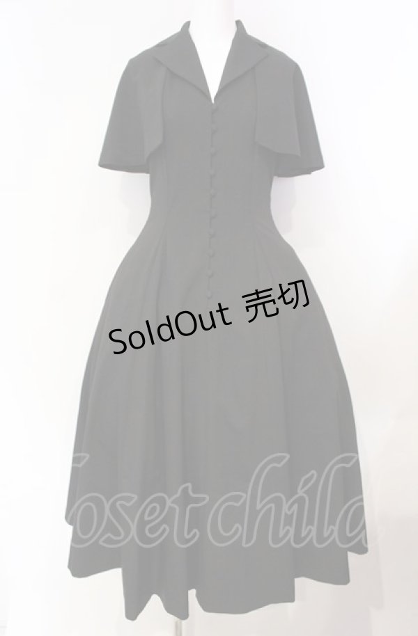 画像1: Sheglit / "Adelheid"ケープワンピース M ブラック O-25-08-05-041-EL-OP-OW-OS (1)