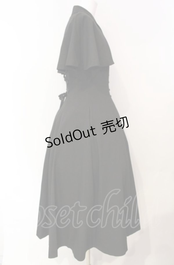 画像3: Sheglit / "Adelheid"ケープワンピース M ブラック O-25-08-05-041-EL-OP-OW-OS (3)