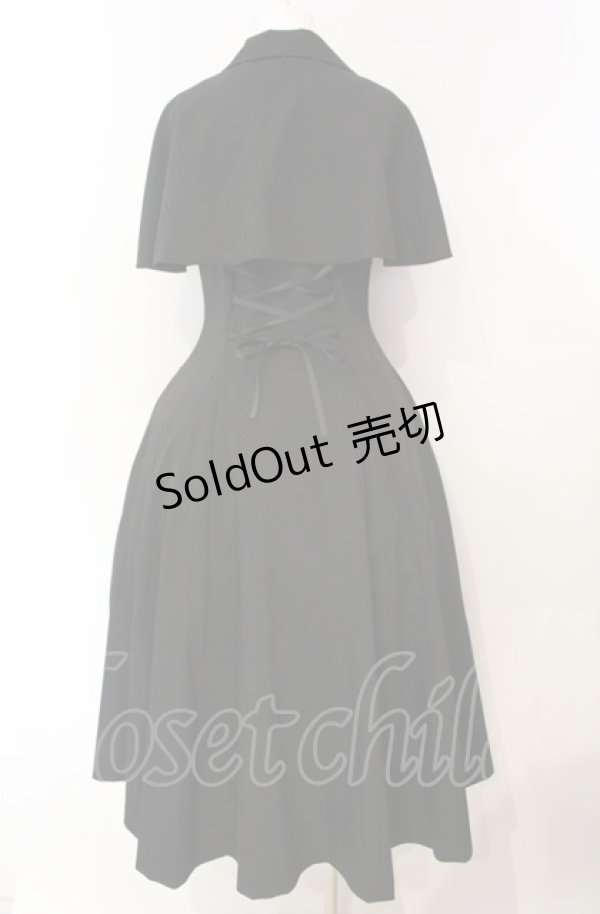 画像4: Sheglit / "Adelheid"ケープワンピース M ブラック O-25-08-05-041-EL-OP-OW-OS (4)