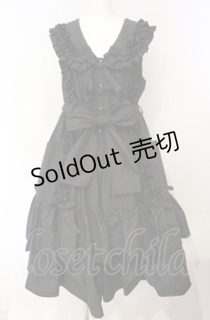 画像: Physical Drop / ギャザーフリルワンピース  クロ O-25-08-05-043-LO-OP-OW-OS