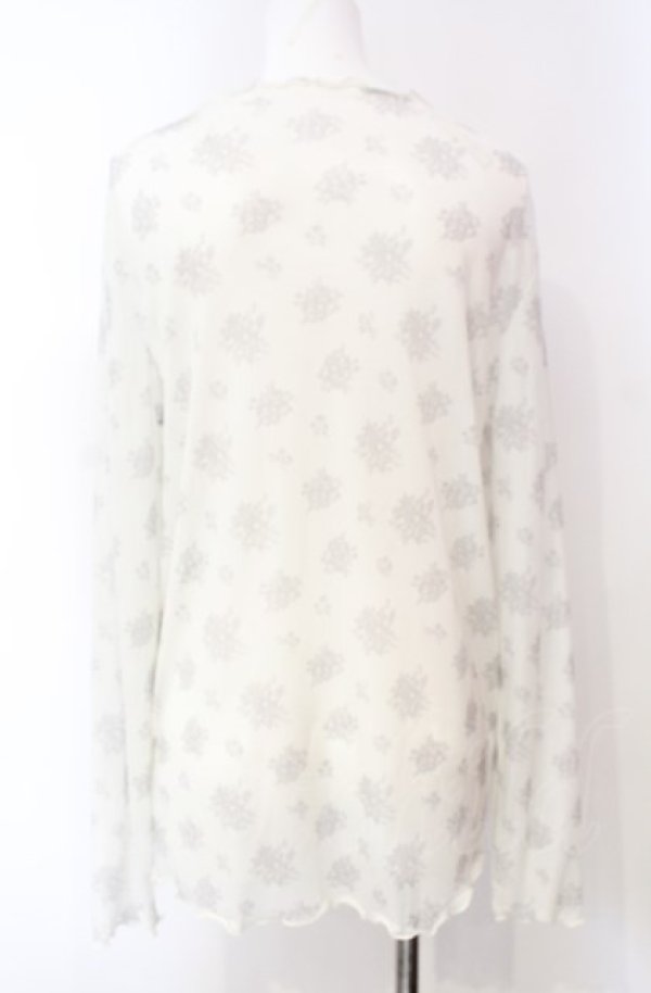 画像2: m petit by misako / 花柄シアープルオーバー LL オフシロ O-25-08-05-055-LO-TO-IG-ZT119 (2)