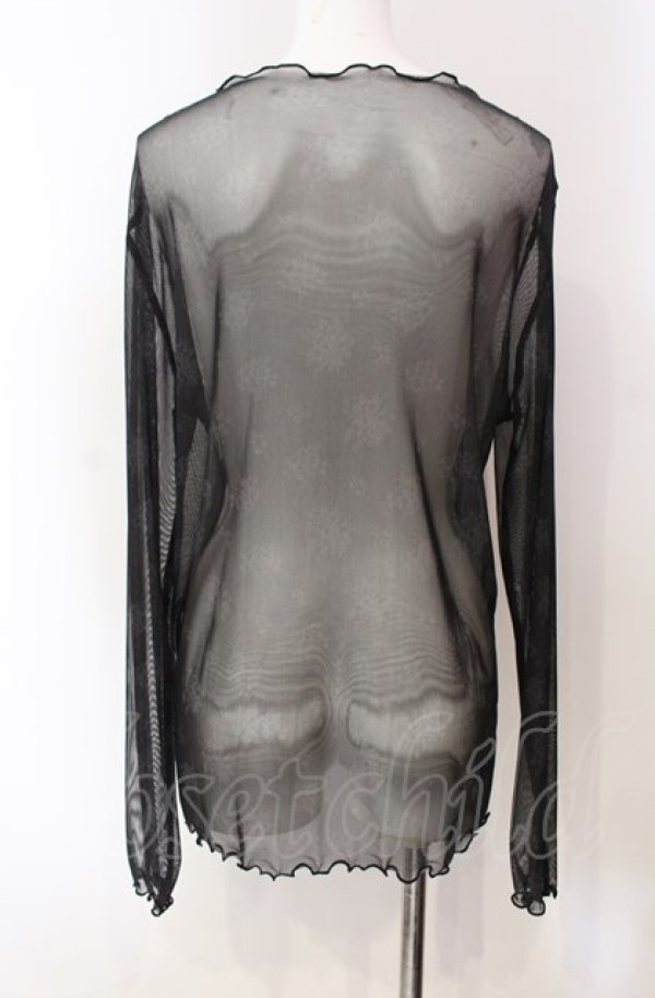 画像2: m petit by misako / 花柄シアープルオーバー LL クロ O-25-08-05-056-LO-TO-IG-ZT119 (2)