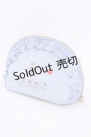 画像: m petit by misako / NINA’Sコラボポーチ  サックス O-25-08-05-1005-LO-ZA-IG-ZT450