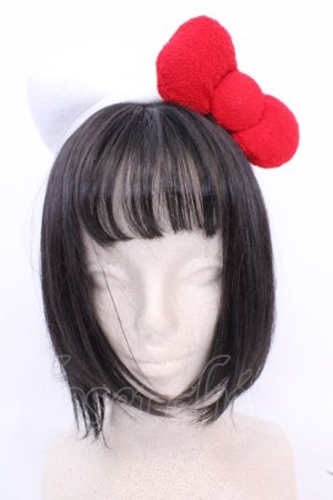 画像: サンリオ / ハローキティ カチューシャ  シロ×アカ O-25-08-05-1011-EL-AC-IG-OS