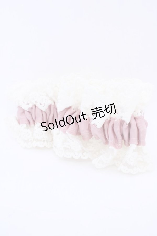 画像1: m petit by misako / AMレース2Pシュシュ  ピンク O-25-08-05-1016-LO-ZA-OW-ZT450 (1)