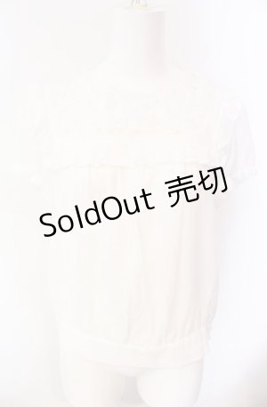 画像: Franche Lippee / お花モチーフプルオーバー M シロ O-25-08-05-064-LO-TO-OW-OS