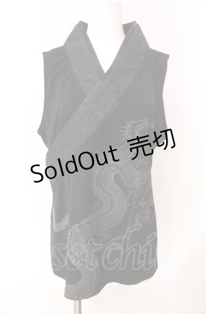 画像: Qutie Frash / 着物衿インナータンク  ブラック O-25-08-05-070-QU-TO-OW-OS