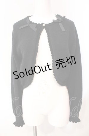 画像: m petit by misako / リボンニットボレロ M クロ O-25-08-05-074-LO-TO-OW-OS