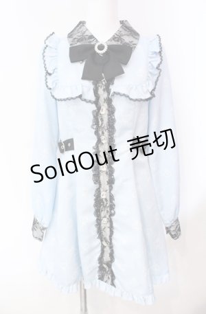 画像: Ank Rouge / モノグラムドーリーワンピース  サックス O-25-08-05-079-CA-OP-IG-OS