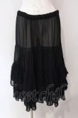 画像1: BPN / シフォンローズレーススカート  ブラック O-25-08-05-016-GO-SK-IG-ZT240 (1)