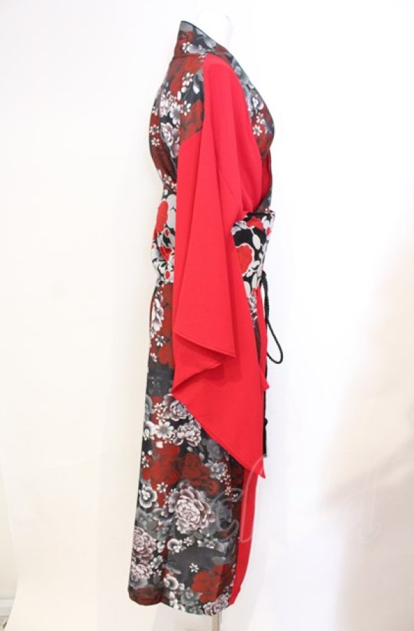 画像2: Qutie Frash / 2025 浴衣3点SET  レッド O-25-08-05-019-QU-OP-IG-OS (2)