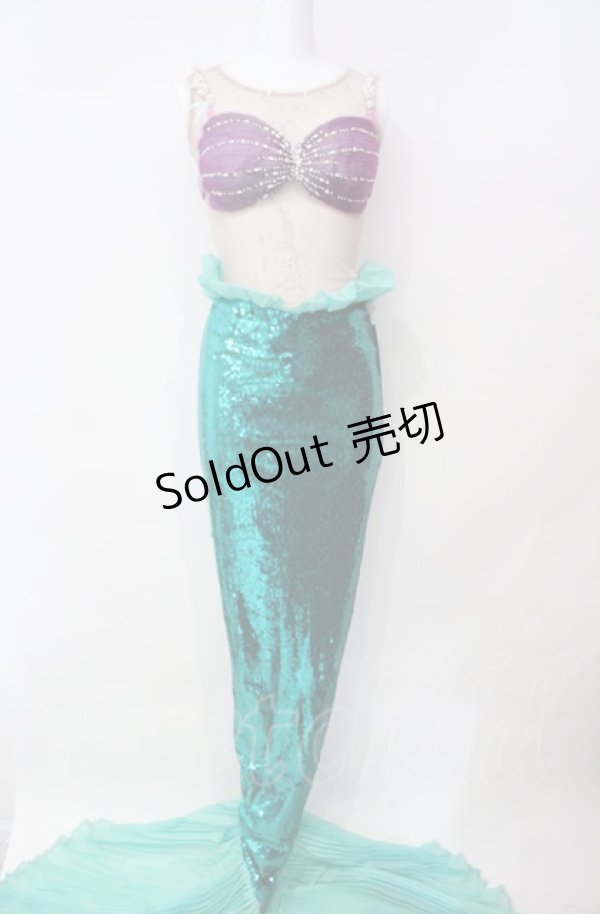画像1: Secret Honey / Part of Your World Costume (The Little Mermaid ver　ドレス 2 グリーン O-25-08-05-026-CA-OP-YM-OS (1)