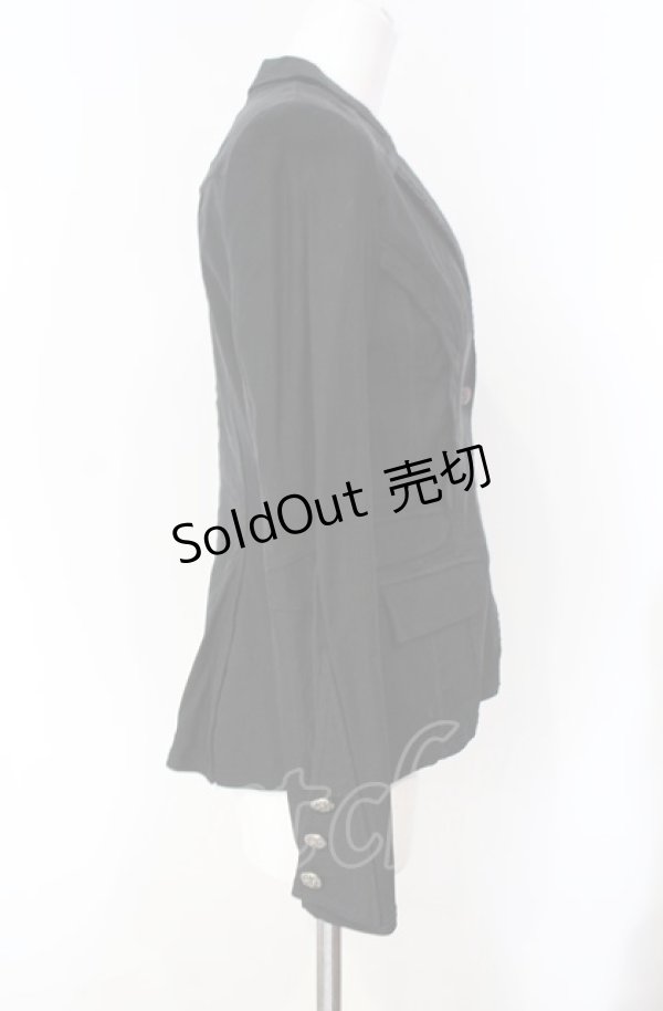 画像2: Ozz oneste / アシメデザインストレッチジャケット  クロ O-25-08-07-033-OO-JA-OW-OS (2)